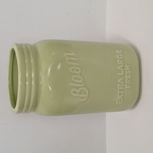 Lime-Green Bloom Jar Vase